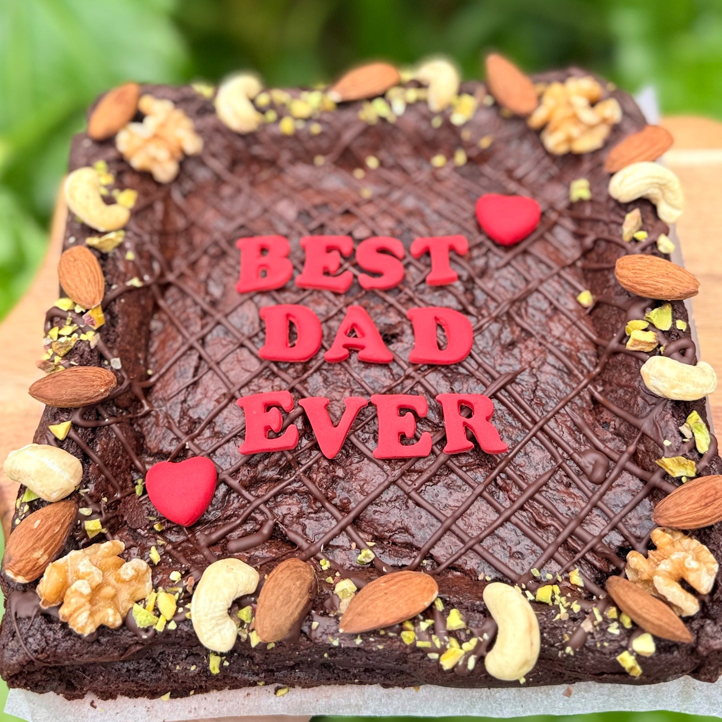 Personalized Father's Day Brownies (Vegan)