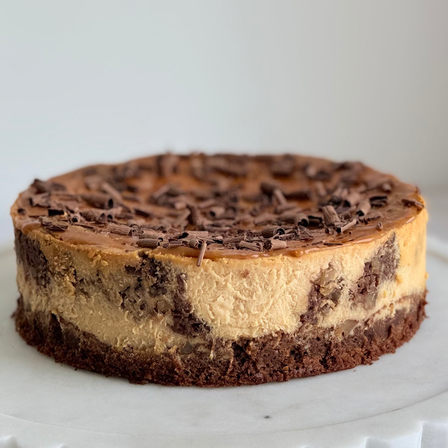 Caramel Cheesecake on Brownie Base (8-10 servings)