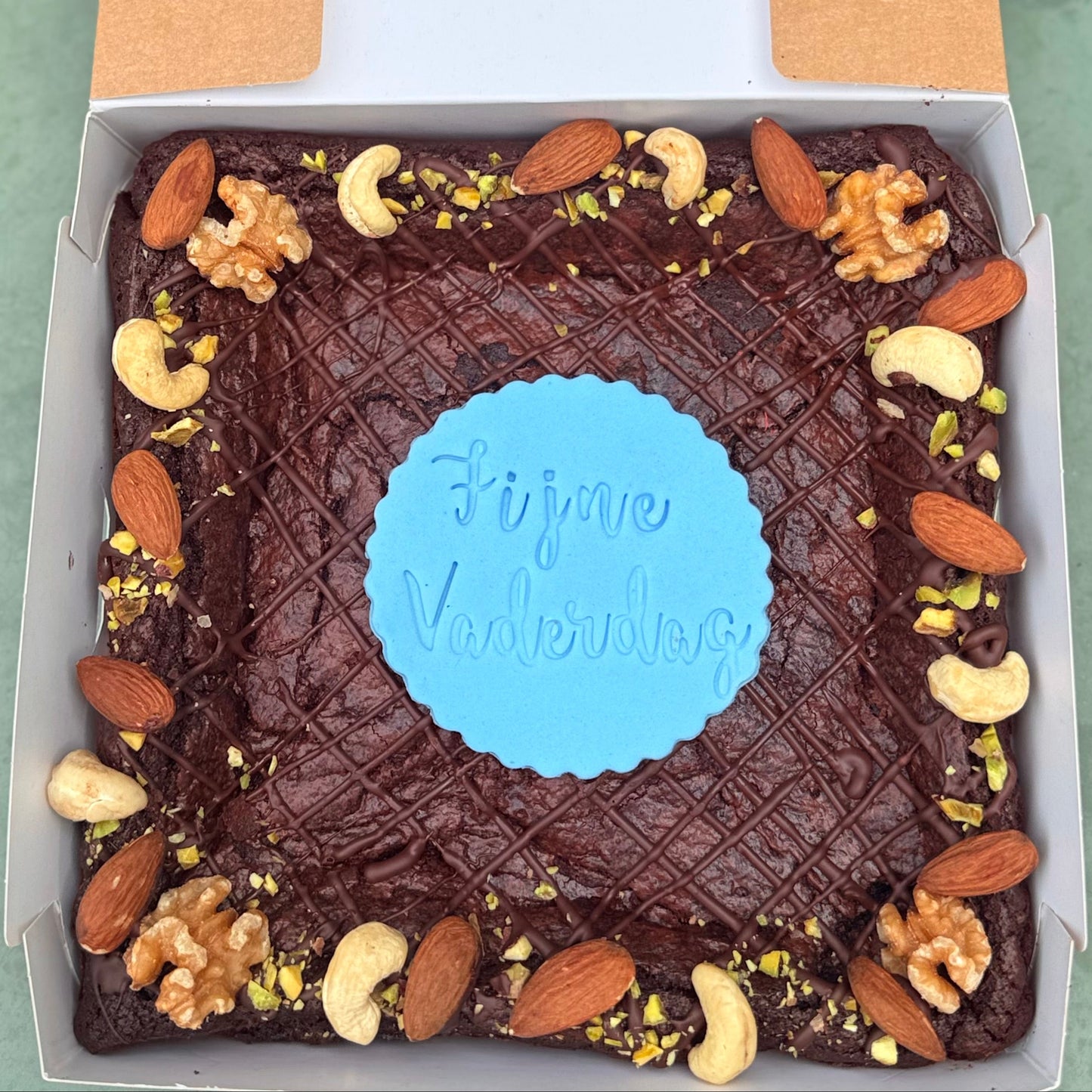 Personalized Father's Day Brownies (Vegan)